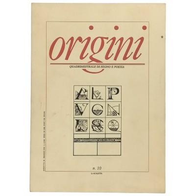 Rivista Origini Quadrimestrale Di-Segno e Poesia n 10/1990 Edizioni La Scaletta