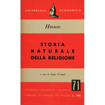 Storia naturale della religione David Hume Universale Economica 1950