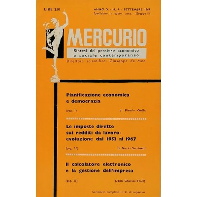 Mercurio Sintesi del Pensiero Economico e Sociale Contemporaneo n 9/1967