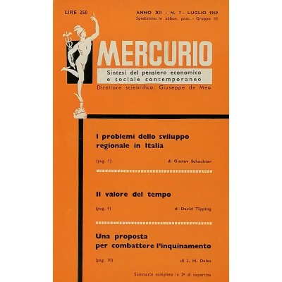 Mercurio Sintesi del Pensiero Economico e Sociale Contemporaneo n 7/1969