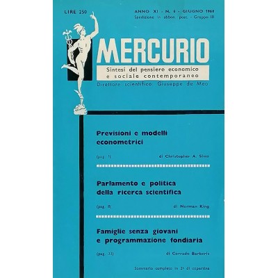 Mercurio Sintesi del Pensiero Economico e Sociale Contemporaneo n 6/1968
