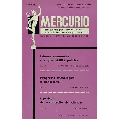 Mercurio Sintesi del Pensiero Economico e Sociale Contemporaneo n 10/1967