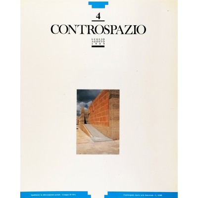 Rivista Architettura Controspazio n 4 luglio-agosto 1989 EDIS Calabria