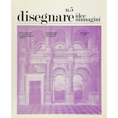 Rivista Disegnare Idee Immagini n 5 dicembre 1992 Gangemi Editore
