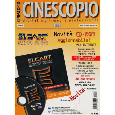Rivista Tech Vintage Il Cinescopio Digital Multimedia Professional n 4 aprile 2003 JCE