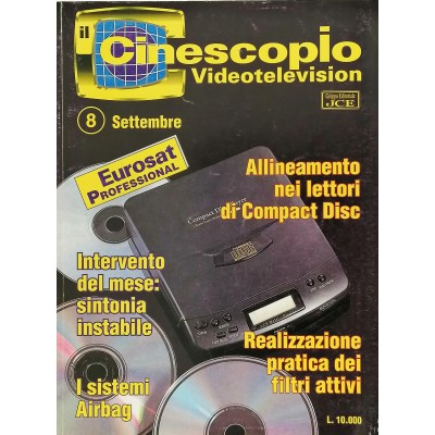 Rivista Tech Vintage Il Cinescopio Videotelevision n 8 settembre 1994 JCE