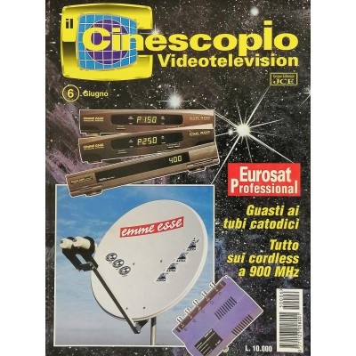 Rivista Tech Vintage Il Cinescopio Videotelevision n 6 giugno 1995 JCE
