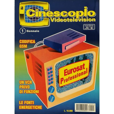 Rivista Tech Vintage Il Cinescopio Videotelevision n 1 gennaio 1996 JCE