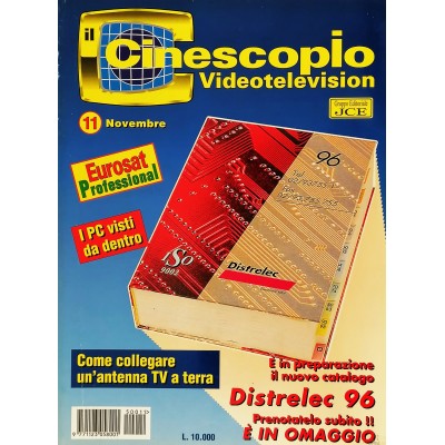 Rivista Tech Vintage Il Cinescopio Videotelevision n 11 novembre 1995 JCE